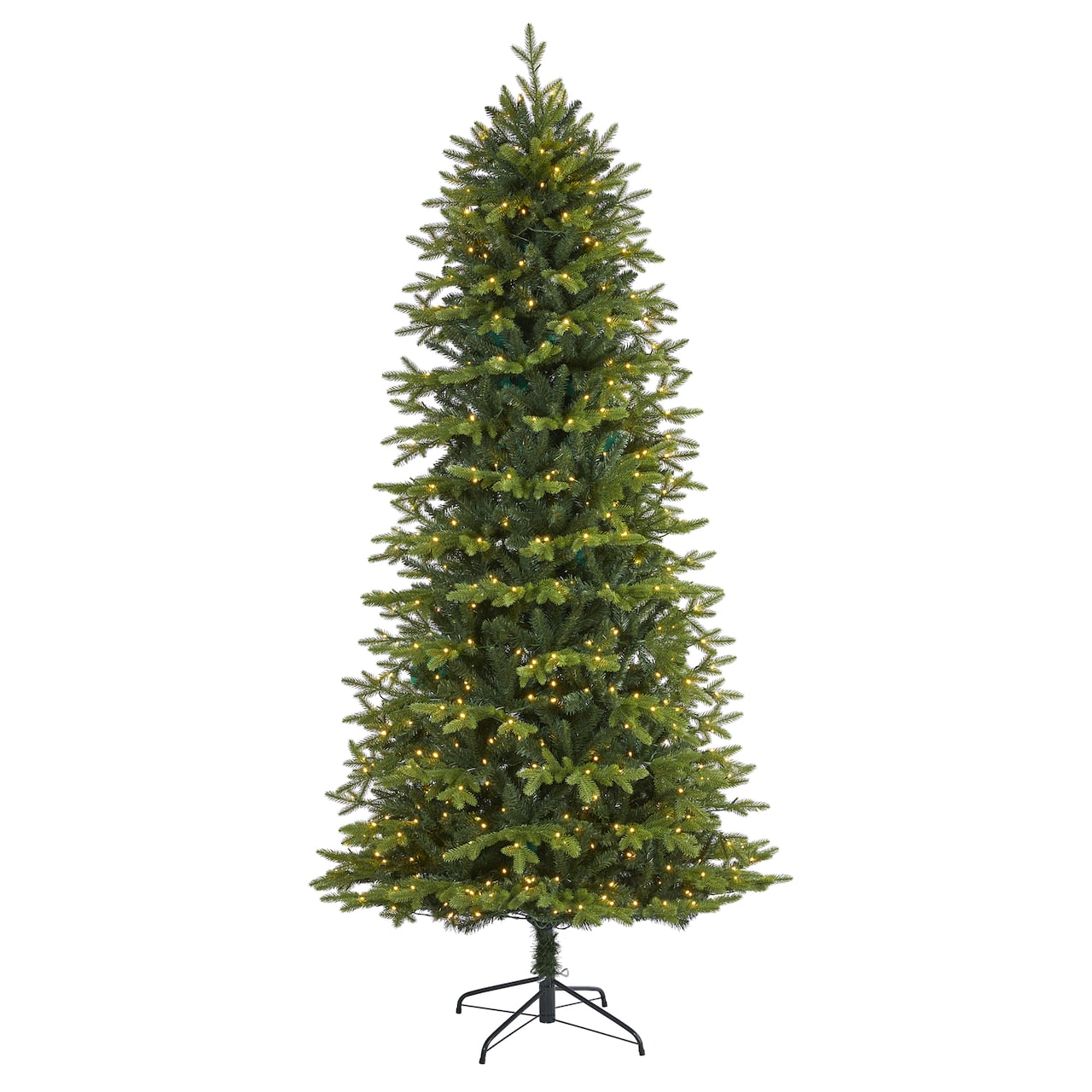 8ft. Pre-Lit Belgium Fir Artificial Christmas Tree, Clear LED Lights